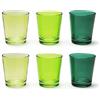 Excelsa Portofino Set 6 Bicchieri, Scala di Verde, 30 Cl., Vetro Soffiato