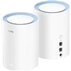 CUDY Rete - Sistema Wi-fi Mesh Ac1200 Dual Band Per Tutta La Casa, M1200 2pz
