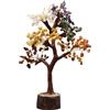 VLNET ® | Albero della Vita 7 Chakra con Pietre Naturali e cristalli | Albero Energetico per Armonia, Guarigione, Meditazione, Reiki | Soprammobile Portafortuna | idea regalo