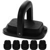 SHINEOFI Set di 6 maniglie pieghevoli resistenti al calore per coperchi di pentole in vetro e acciaio, di ricambio ergonomico, pulsante di copertura, presa facile per