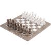 RADICALn 16 Inches Handmade Grey Oceanic and White Marble Full Chess Game Original Marble Chess Set
