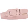 Porbbow Cintura da donna in finta pelle per jeans e pantaloni, fibbia in metallo, alla moda, retrò, vintage, cintura in vita per abiti, rosa, Etichettalia unica