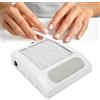 VOLTIX Aspiratore Unghie Professionale 80W - Aspirapolvere Professionale con Filtro Riutilizzabile, Nail Dust Remover Silenzioso - Nail Dust Collector da Tavolo per Manicure (Bianco)