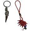 2 PORTACHIAVI Corni rossi mano horn charms gobbo scio' pulcinella Portafortuna
