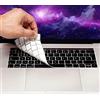 MyGadget Copritastiera compatibile con Apple MacBook Pro 13 Pollici & 15 Touchbar - Protezione Tastiera AZERTY in Silicone Flessibile - Skin Nero