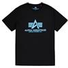 Alpha Industries - Basic T, T-shirt Uomo, Nero (Black/Blue 93), Large (Taglia Produttore: Large)