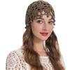 ZLYC Cappello da Donna in Cotone Lavorato a Mano con Teschio Lavorato a Maglia con Motivo Floreale, Bead Tan, Taglia Unica