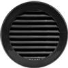 TURvent Griglia di ventilazione da 100 mm, per pareti e soffitti, in plastica, rotonda, per sistemi HVAC, 10,2 cm, colore: nero