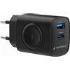 GEMBIRD Gembird TA-UC-PDQCW20-01-BK caricabatterie per dispositivi mobili Universale Nero AC Ricarica rapida Interna