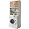 Relaxdays mobile sopra lavatrice, 4 scomparti, bianco