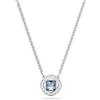 Swarovski Collana Angelic, Taglio Squadrato, Blu, Placcato Rodio