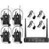 MICROFONO WIRELESS UHF 4 CANALI SISTEMA AUDIO PROFESSIONALE CON MICROFONO DEBRA