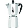 Bialetti Caffettiera Moka Express 12 Tazze, Manico anti scottatura, Non adatta a induzione, 12 Tazze (600 ml), Alluminio