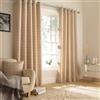 furn. Furn Ellis - Coppia di Tende con Occhielli, Motivo a Quadri, Poliestere, Naturale, 229 x 137cm (90 x 54 Inches)