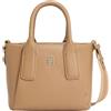 Tommy Hilfiger Donna Borsa Tote Bag Essential Mini con Tracolla Rimovibile, Beige (Safari Canvas), Taglia Unica