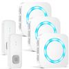 AIMAX Campanello Senza Fili Da Esterno con 2 Trasmettitori e 3 Ricevitori,Portata 400m,Wireless Doorbell,IP55 Impermeabile,55 Melodie e 5 Livelli di Volume,Indicatori LED,Per Casa/Porta d'Ingresso