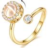 Adramata Anello Antistress Donna Regolabile Aperto Anelli Donna Argento