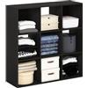 Furinno PELLI organizer e contenitori per armadio, a 9 cubi organizer per armadio, contenitore armadio con ripiani aperti, per guardaroba, camera da letto, soggiorno, Espresso