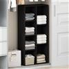 Furinno REED organizer e contenitori per armadio, a 7 cubi organizer per armadio, contenitore armadio con ripiani aperti, per guardaroba, camera da letto, soggiorno, Legno nero
