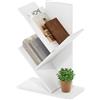Furinno Tree Bookshelf Libreria ad albero da terra a 3 livelli, Bianca