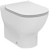 Ideal Standard - Tesi, WC a terra filo parete universale Aquablade, Copriwater sottile con chiusura normale, Bianco