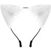 IHLOOTD Cerchietto Orecchie Gatto Halloween Orecchie Gatto Peluche Orecchie Volpe Accessori Capelli per Donna Bambina, Halloween, Cosplay, Mascherata (Bianco)