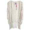Superdry Kimono Cardigan Ibiza Donna Large Maniche 3/4 Con Pannelli E Frange