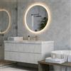 ARTFORMA Specchio da bagno a LED rotondo da 60 cm senza cornice, con comando touch e funzione antiappannamento