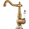 EGTink Rubinetto da cucina retrò,Miscelatore rubinetto per lavabo,Rubinetteria bagno in ottone,con manico in ceramica,Miscelatore caldo e freddo(B)