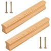 Zasvec 2 Pezzi Legno Maniglioni Maniglia Manopola per Mobili Maniglia Estraibile Maniglie per Mobili da Cucina Pomelli Legno Maniglie Armadio per Armadietti da Cucina