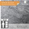Slate-Lite Stick & Go - Piastrelle impiallacciate in pietra, 30 x 60 cm, 30 m², confezione da 6, superficie in pietra naturale, facile installazione, diverse opzioni di colore (grigio argento)