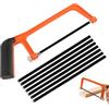 yotutun Mini Seghetto 150 mm, Junior Seghetto per Metallo con 30 Lame Sostituibili Seghetto Piccolo Sega ad Arco Manuale per Plastica, Tubi in PVC, Tegole & Taglio del Legno