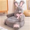 LLELEMAMO Poltroncina per Bambini in Peluche con Design Cartoon Animale, Sedia Teddy Bear Morbida per Bambini, Sedia Comoda per Cameretta, Regalo per Bambine e Bambini (D)