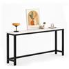 uofgcru Consolle Ingresso Lunga, Mensola Termosifone in Legno con Struttura in Metallo, Tavolo Consolle per Ingresso, Soggiorno, Bistrot e Piccoli Spazi - Bianco(120×15×100cm)