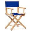 Telami - Sedia Regista Petit - Collezione Sole Mio - Pieghevole e Leggera - Blu - Legno Tinto Naturale - Made in Italy - Mobili da Esterno - Alta qualità - Legno Massello di Faggio -56x36x28cm