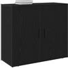 vidaXL Credenza Rovere Nero 80 x 33 x 70 cm Legno ingegnerizzato