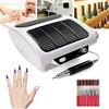 kangten Set di frese elettriche per unghie con aspirazione, set professionale per manicure e pedicure, 220 V, per aspirapolvere, per salone di unghie, tavolo