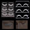 QOWUXHZ 6 Paia Ciglia Bianche Halloween Cosplay Anime Ciglia Ciglia Bianche Cosplay Manga In Stile Giapponese Strumenti Di Estensione Delle Ciglia Per Feste Di Halloween