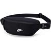 Nike Heritage 2.0 Marsupio piccolo unisex per adulti, 1 litro, per uomo e donna, nero/nero/bianco, Taglia unica, Abbigliamento sportivo