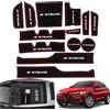 GZZHENGYE Fodera per console centrale for Alfa Romeo stelvio 949 Accessories 2017-2025, per tappetino portabicchieri stelvio, tappetino porta fessure, rivestimento sottobicchiere, interno antipolvere