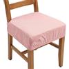 Generico Set 4 Cuscini Sedia 40x40 Coprisedia Imbottiti con Fascia 12 cm ed Elastico Perimetrale - Vestosedia Antiscivolo Comfort 5 cm - Cotone e Poliestere Tinta Unita (4, Rosa)