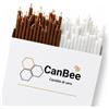 CanBee Candele di cera Candele Bianche e Marroni in Cera d'Api, 50 Pezzi, 16 cm x Ø 5 mm - CanBee