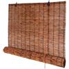Generico Tende a Rullo in Bambù Naturale da Esterno/Interno, Tapparella Protezione Solare, 100x200, 120x160, 150x200cm, 160x230cm, Tessute a Mano con Sollevatore e Hakenaufhängung(90x230cm)