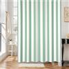 Hnmdmyi Tenda da doccia a righe verticali 90x180, striscia verde salvia e bianca Vintage Astratta Moderna Minimalista Tessuto In Poliestere Impermeabile Lavabile Tenda da bagno con Gancio