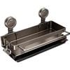 Todikaper Contenitore per lavello da Cucina in Acciaio Inox con Ventosa, Grande capacità Porta Spugna e Organizer per Sapone con drenaggio Rimovibile per Piastrelle a Parete (C)