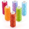 FASHEWELRY 6 rotoli di filo sottile in poliestere cerato da 0,5 mm, per braccialetti intrecciati fai da te, collane, gioielli, macramè