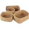 Otauoaea Set di 4 Cestini Portaoggetti, Cestino in Vimini Cestino da bagno catole per Armadio Portaoggetti,Cestino Portaoggetti Intrecciato in Corda di per Bambini Bambina