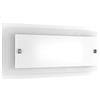 Top Light Applique Moderna Tray Metallo E Vetro Bianco 2 Luci E27