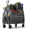 Relaxdays Carrello pieghevole Relaxdays 150 kg, manico telescopico, portellone, telo antipioggia, per spesa/campeggio, grigio