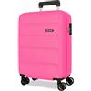 Roll Road Flex - Valigia da cabina rosa, 38 x 55 x 20 cm, rigida 2,5 kg, chiusura a combinazione laterale, ABS, 2,5 kg, 35 l, bagaglio a mano, Rosa, Taglia unica, Valigia cabina
